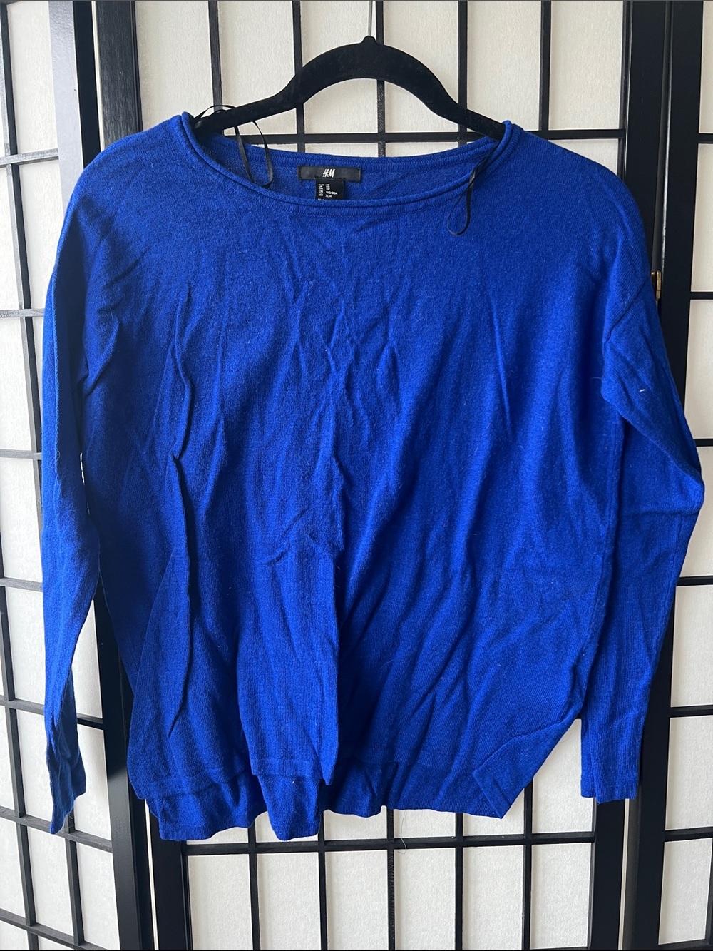 H&M Women's Cobalt Blue Crewneck Sweater